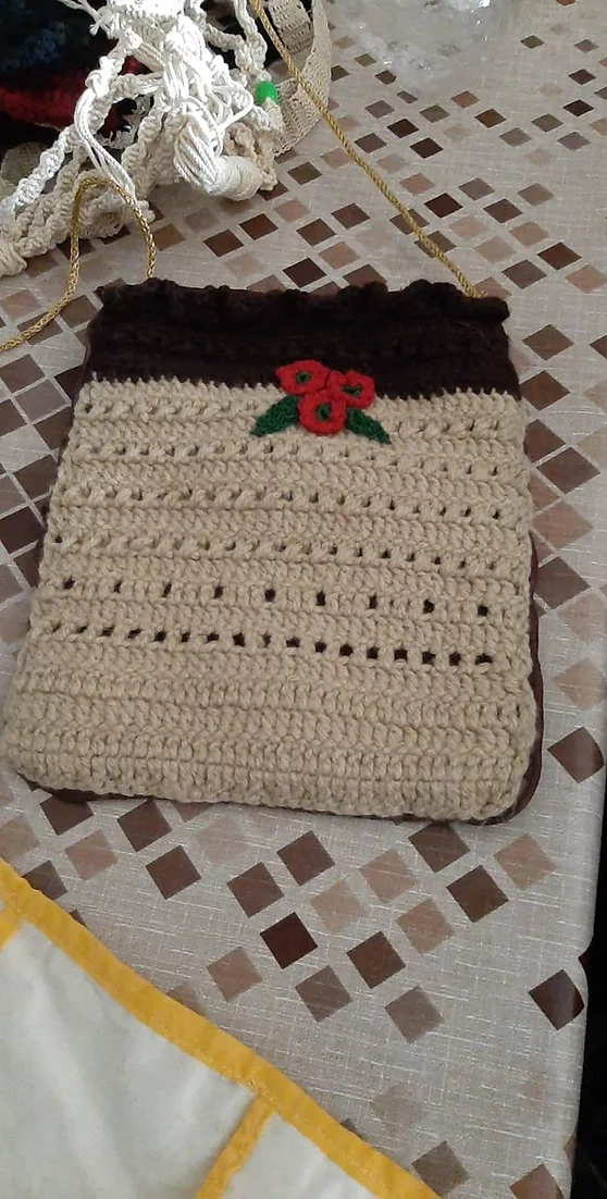 Sac en crochet fleur